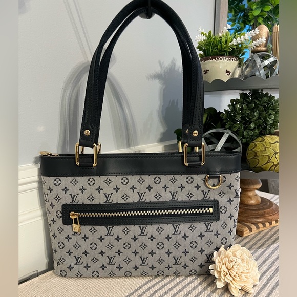 Louis Vuitton DENIM Navy/Grey PM Lucille Mini Lin Bag - Picture 3 of 13